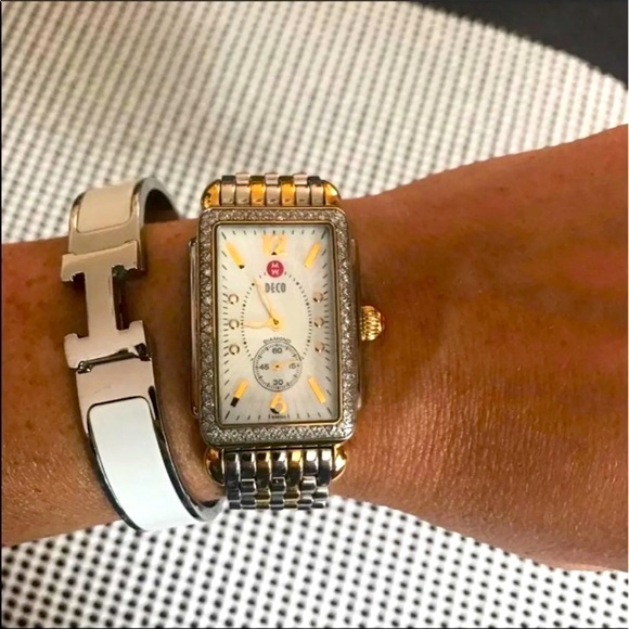 ?Mother’s Day gift suggestion ?Deco diamond 2 tone mother of pearl dial. main image 6